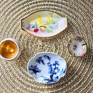 Lot of 4 Porcelain Salt Cellars